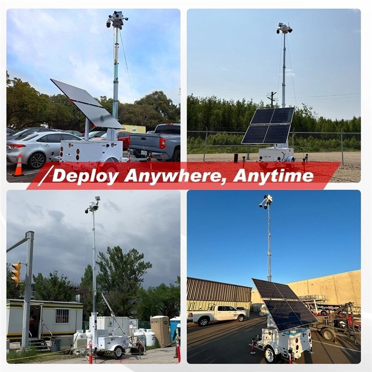 AI Camera Mobile CCTV Tower Trailer suppliers