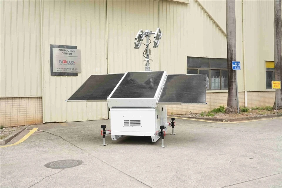 HiSKID Three-Panel Solar Lighting Tower high quality