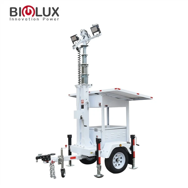 BIGLUX Tháp đèn năng lượng mặt trời di động nhỏ mới nhất